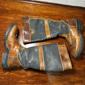 Ovation Tall Riding Boots Leather Size 40 US 9 P13126 Brown Black